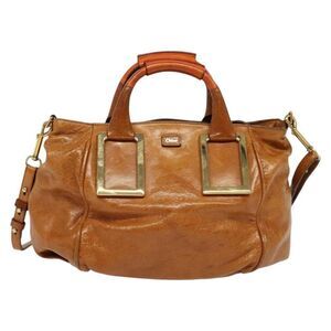 Pre Loved chloe Women BROWNGOLD Handbags